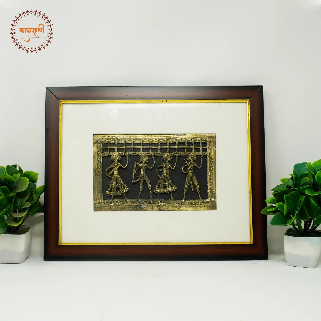 Traditional Indian Dhokra art Jali 5x8 inch